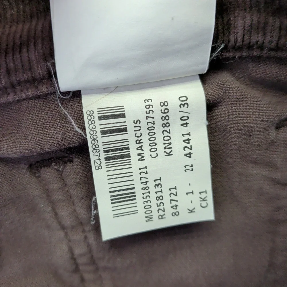Mavi Marcus Slim Straight Leg Corduroy Pants Mens 40/30 Dark Brown‎ Stretch - Picture 10 of 10
